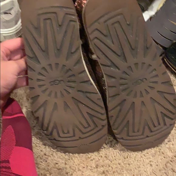 UGG Sequin Ankle Boots - Brown and Cream - Picture 6 of 6